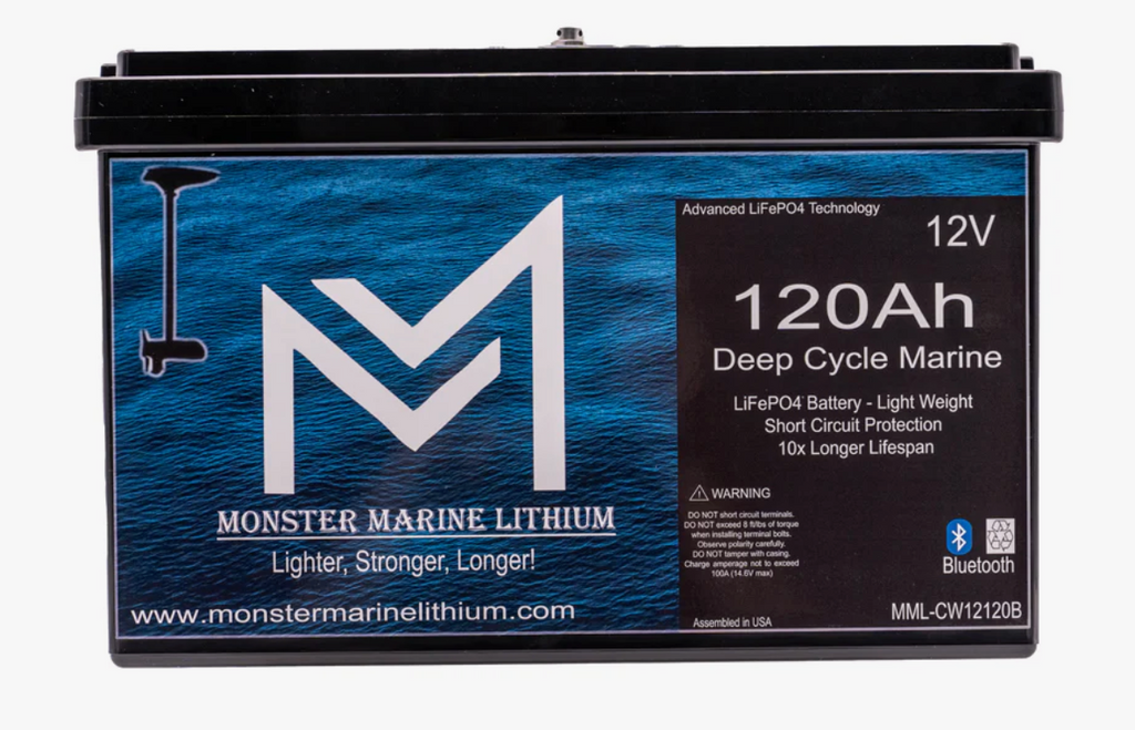 12V 120Ah Bluetooth Lithium Deep Cycle Marine Battery MML-12120b (w/ bluetooth)