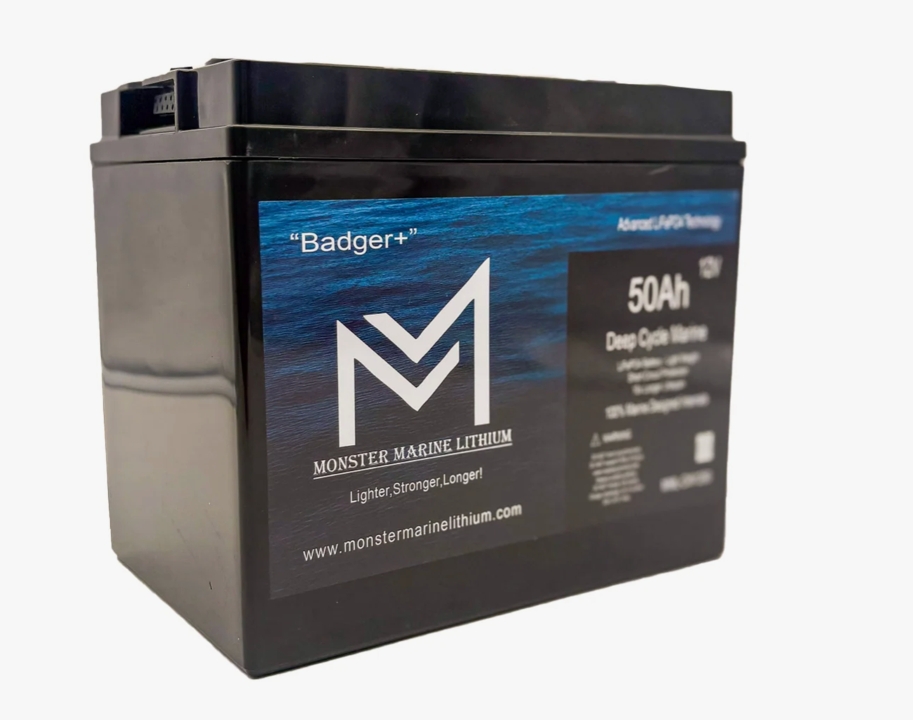 12v 50Ah Deep Cycle Lithium Marine Battery "Hyena" - MML-CW1250
