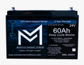 24V 60Ah Lithium Marine Trolling Motor Battery - Bluetooth