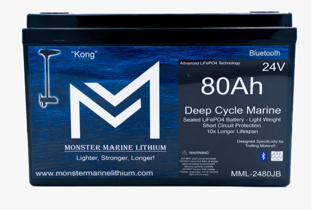 24V 80Ah Lithium Marine Trolling Motor Battery "Kong" - Bluetooth