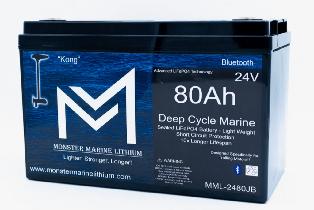 24V 80Ah Lithium Marine Trolling Motor Battery "Kong" - Bluetooth