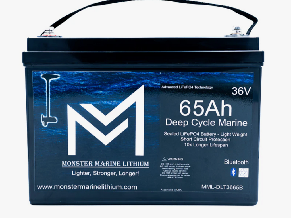 36V 65Ah Bluetooth Deep Cycle Lithium Trolling Battery