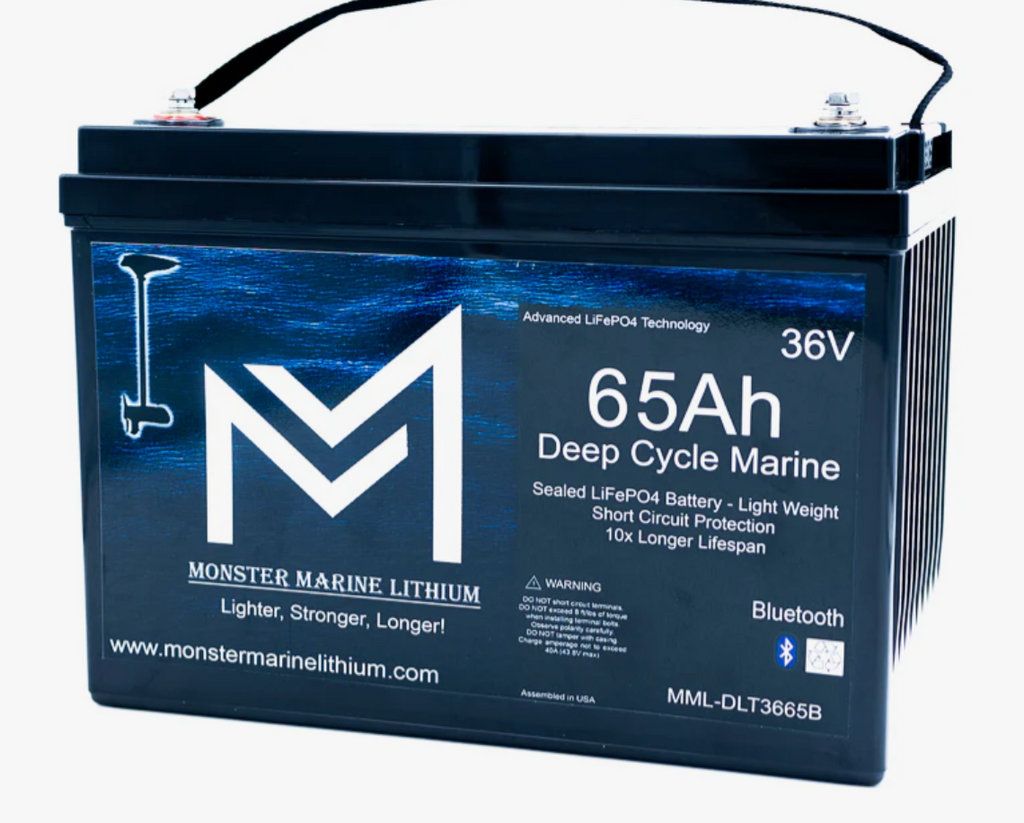 36V 65Ah Bluetooth Deep Cycle Lithium Trolling Battery