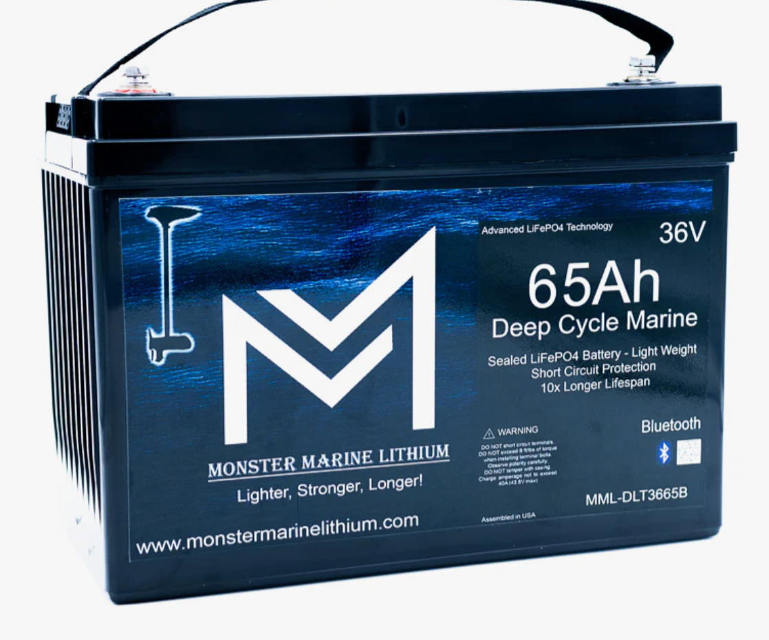 36V 65Ah Bluetooth Deep Cycle Lithium Trolling Battery